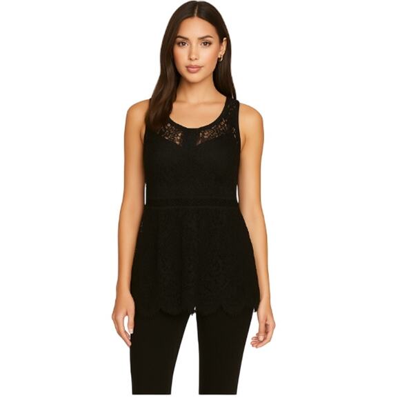 Sui by Anna Sui Black Crochet Lace Tank – NWT Size Small - Picture 1 of 5